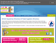 Tablet Screenshot of britishequestriandirectory.com